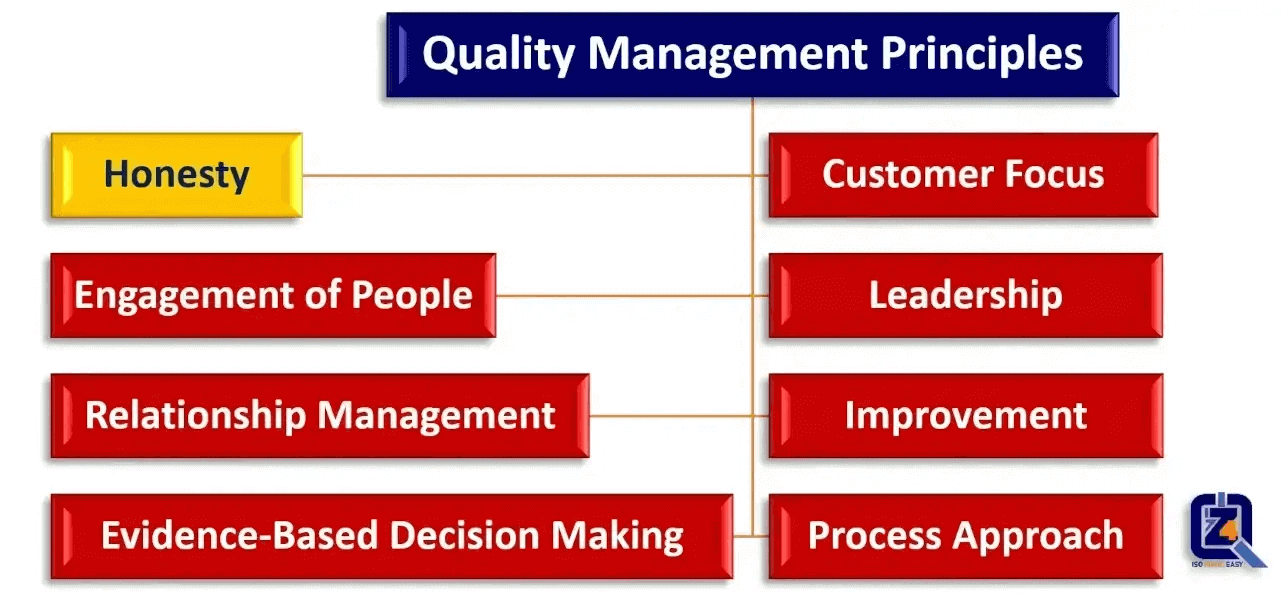 What are the Principles on which any QMS in any entity is based?